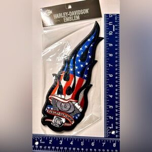 Authentic Vintage Harley-Davidson Motorcycles F Patch / F Emblem XL USA Flames